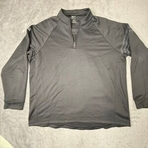 Adidas Climalite Mens Long Sleeve Quarter Zip Pullover Gray Size L Athletic